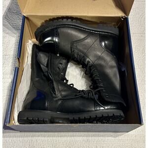 NEW Bates Paratrooper 11” Side Zip Tactical Boots Black Leather Men’s 10 Wide